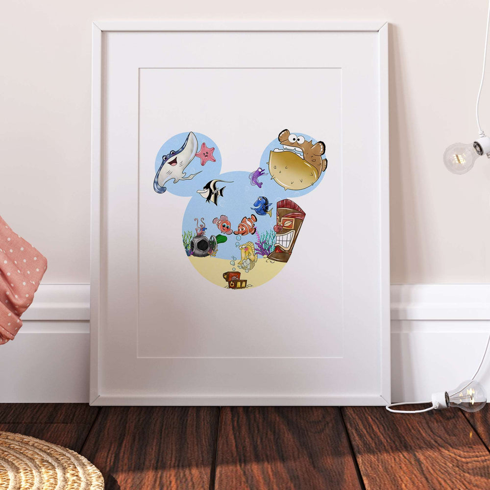 Finding Nemo Mickey Head Print