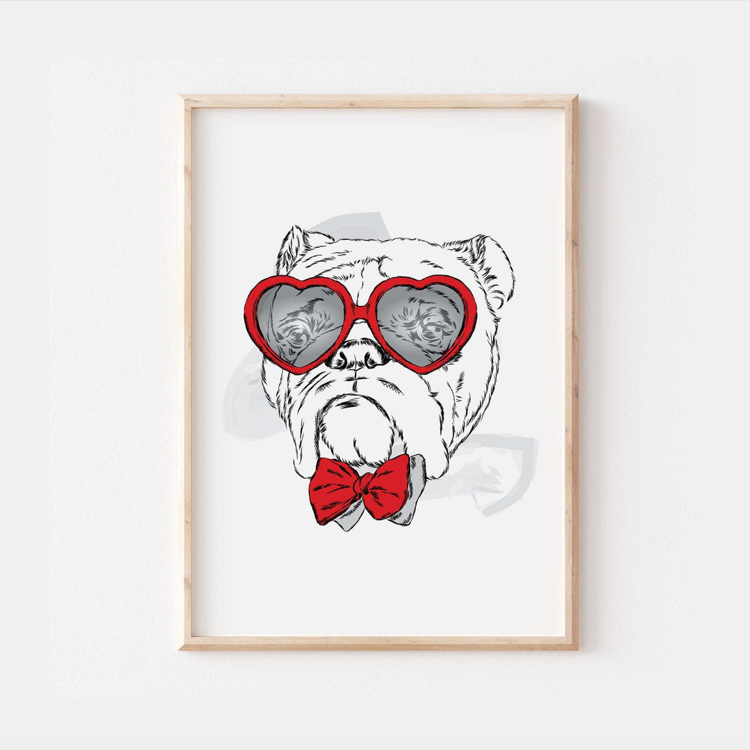 Funny Bulldog Home Print