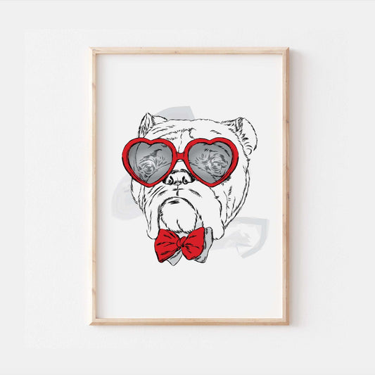 Funny Bulldog Home Print