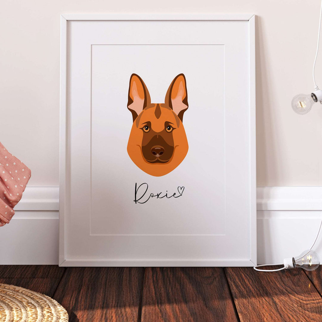 Personalised German Shepherd Dog Print