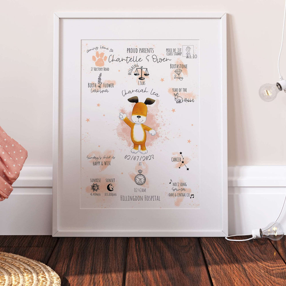 Kipper Personalised The Day You Were Born Print