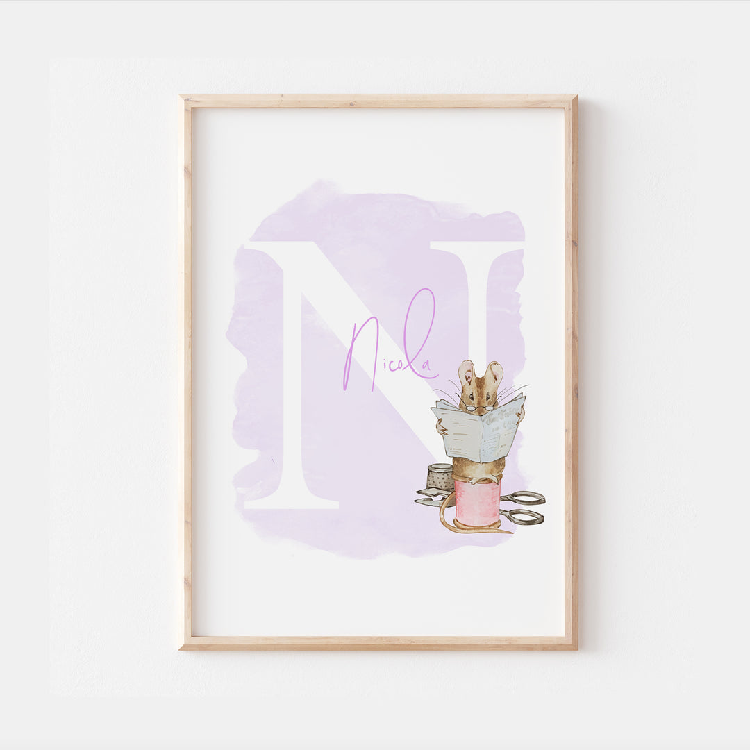 Personalised Tailor of Gloucester Beatrix Potter Wall Print