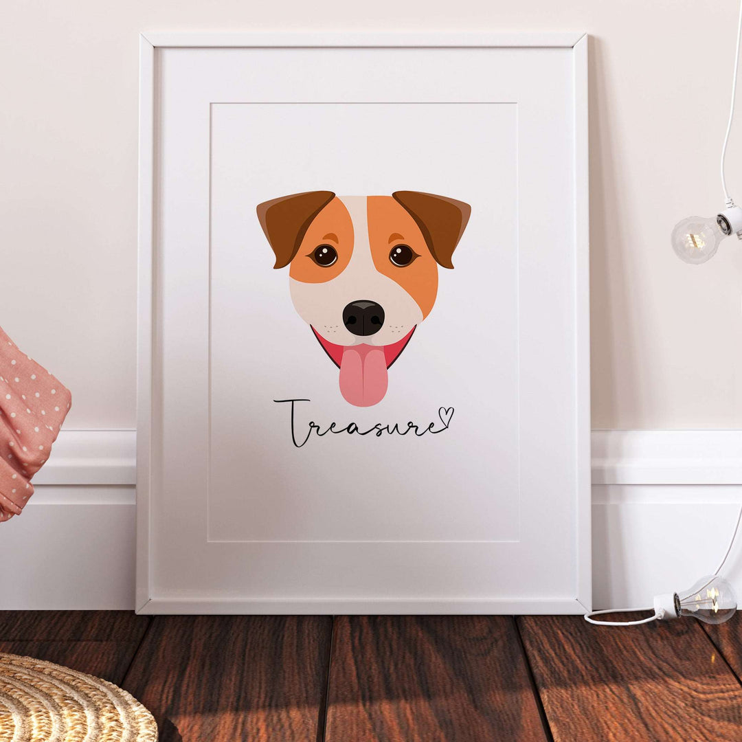 Personalised Jack Russell Dog Print