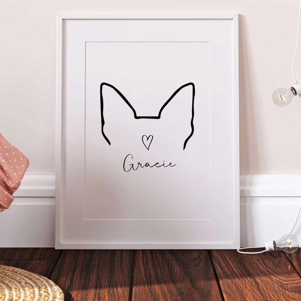 Personalised Chihuahua Dog Line Art Print