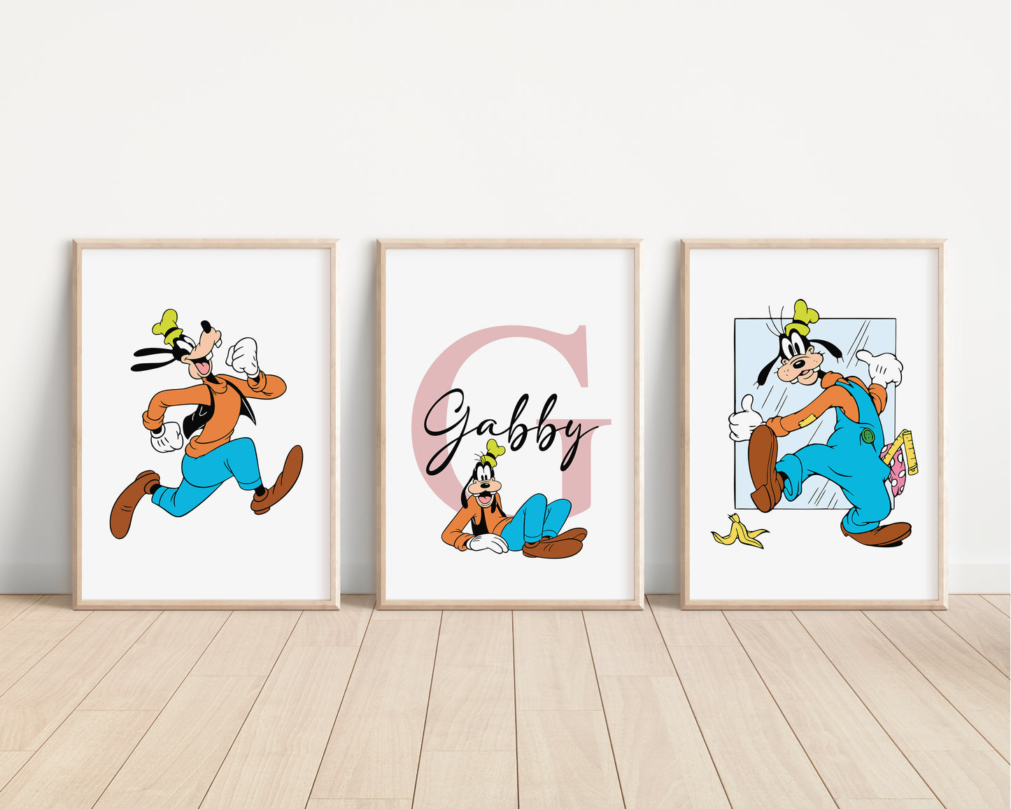 SET OF 3 Goofy Disney Personalised Prints