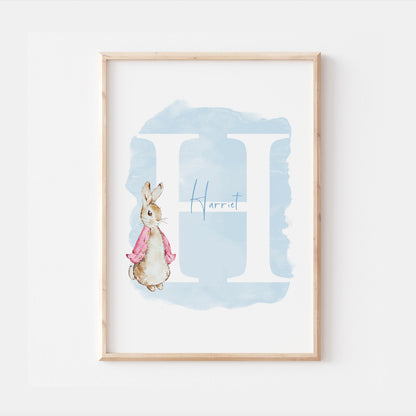 Personalised Peter Rabbit Print, Beatrix Potter Nursery Prints