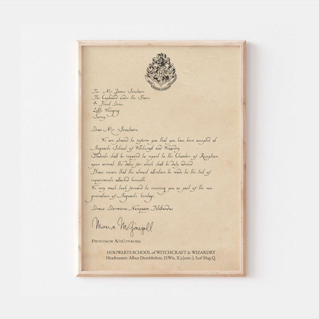 Printable Hogwarts Letter Harry Potter Floating Hogwarts Acceptance