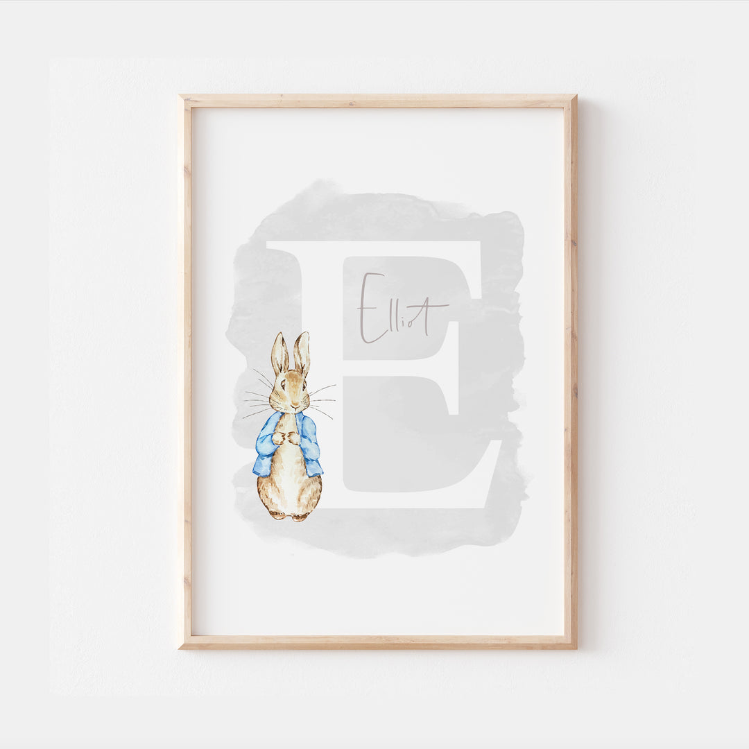 Personalised Peter Rabbit Print, Beatrix Potter Nursery Prints