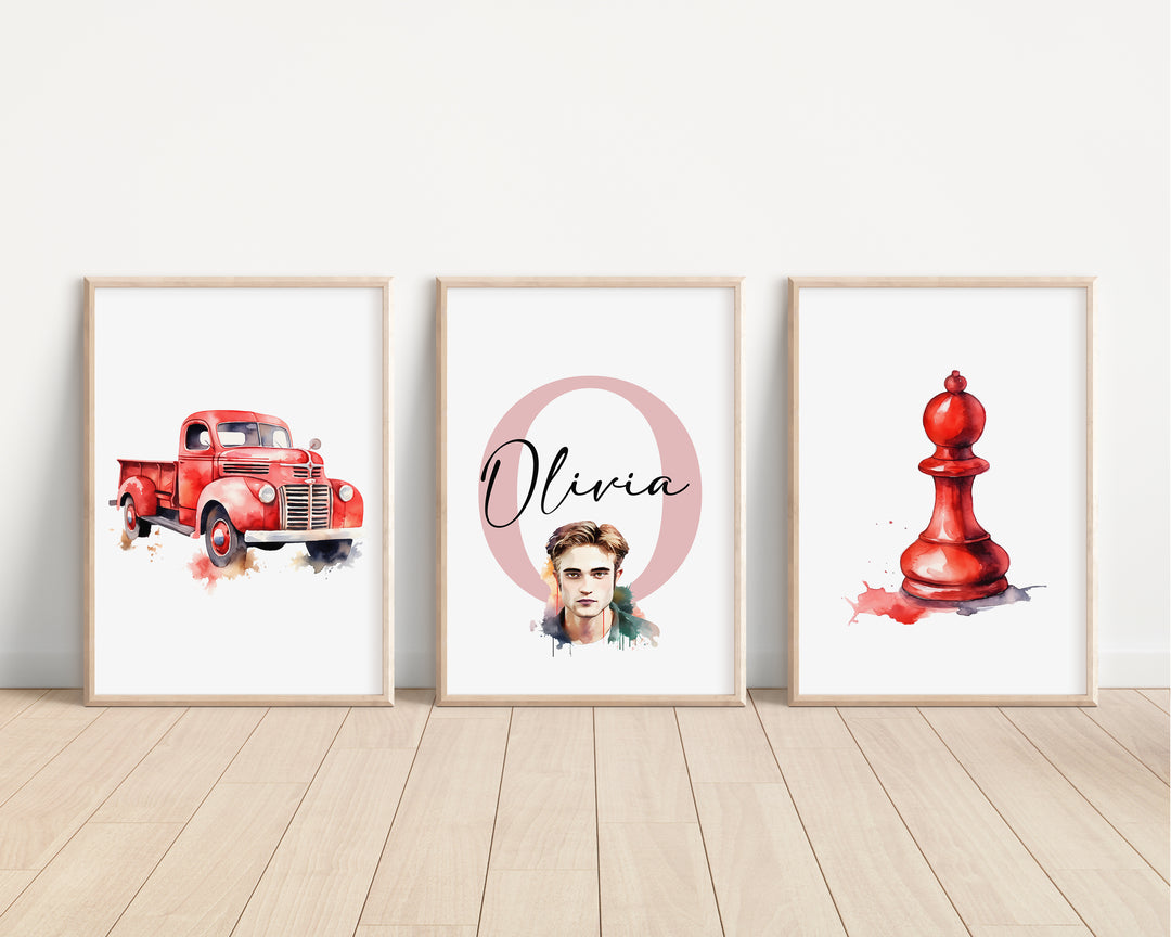 SET OF 3 Twilight Movie Personalised Prints