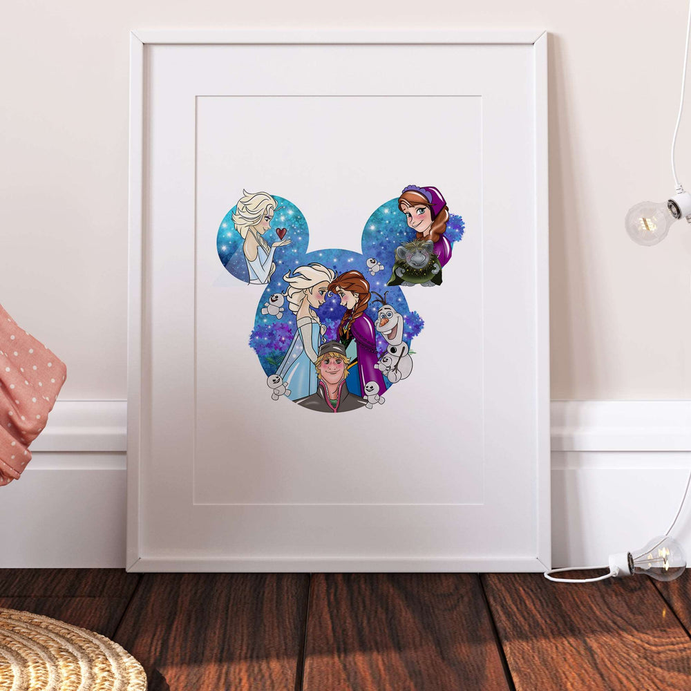 Frozen Mickey Head Print