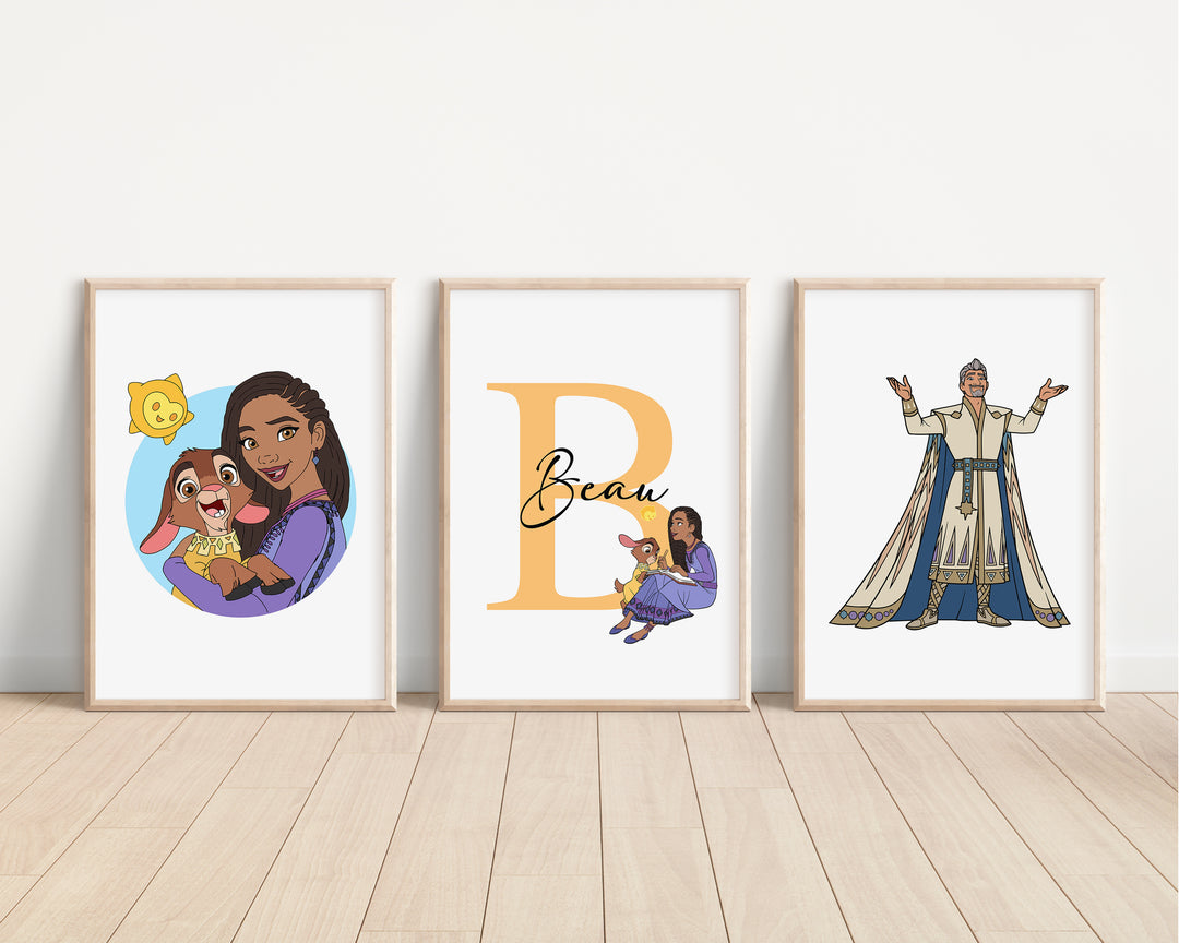 SET OF 3 WISH Disney Personalised Prints