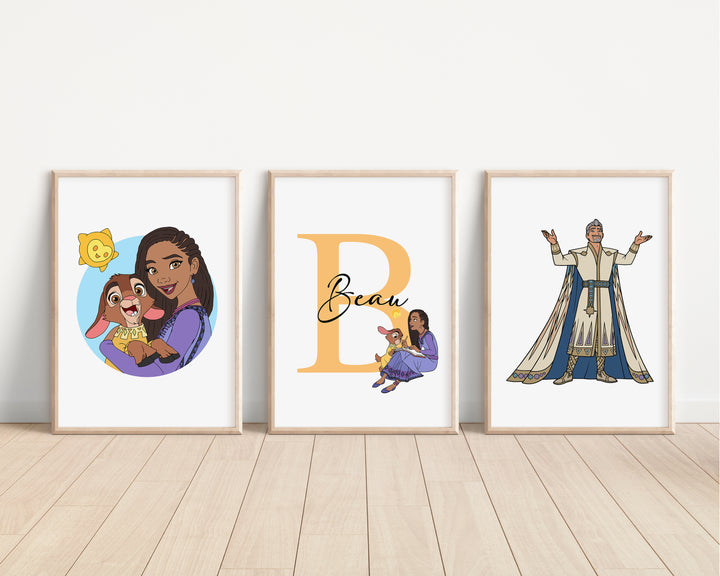 SET OF 3 WISH Disney Personalised Prints