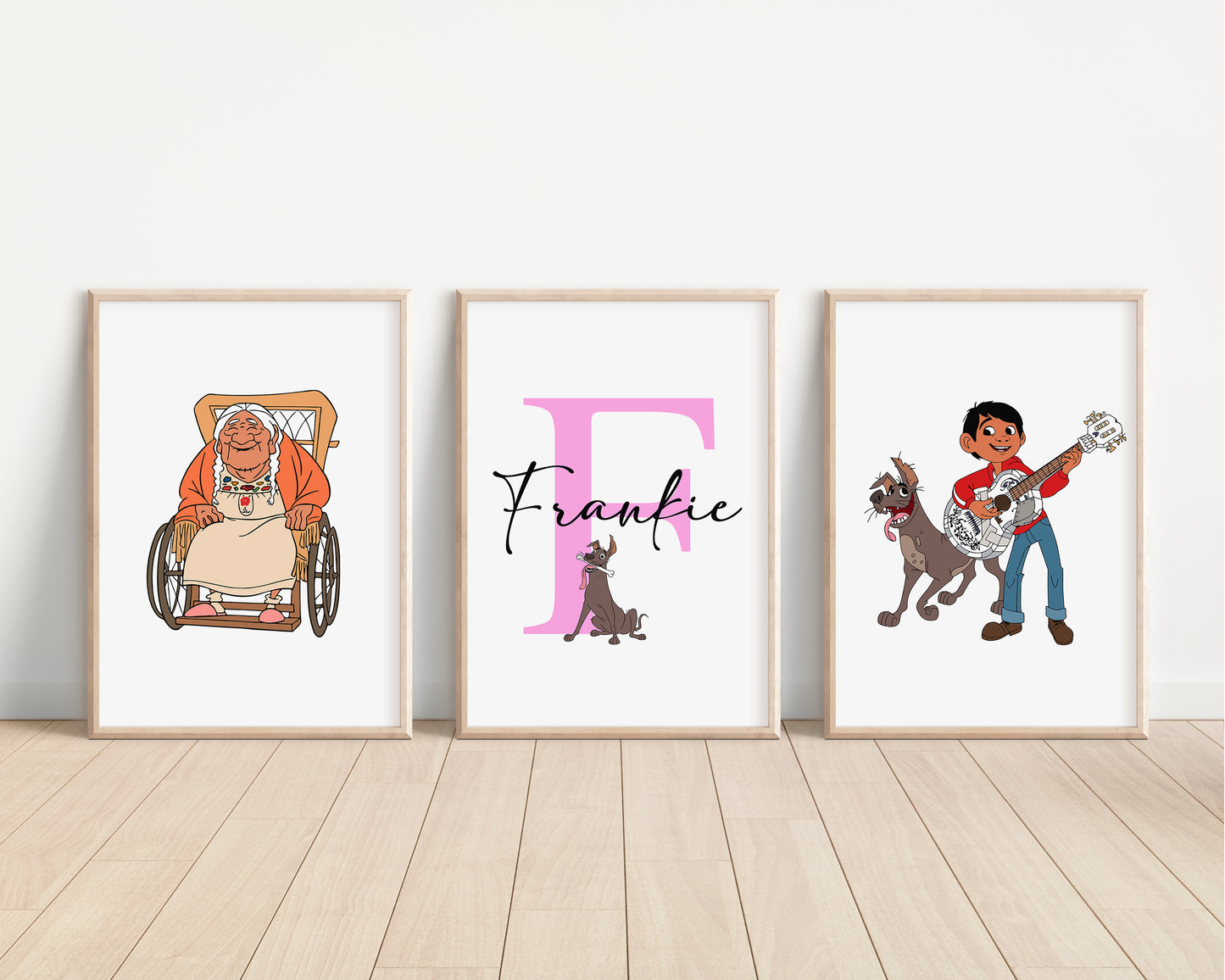 SET OF 3 Coco Disney Pixar Personalised Prints