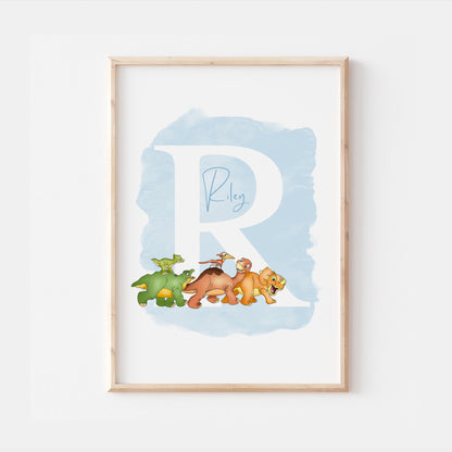 Personalised Land Before Time Dinosaur Print