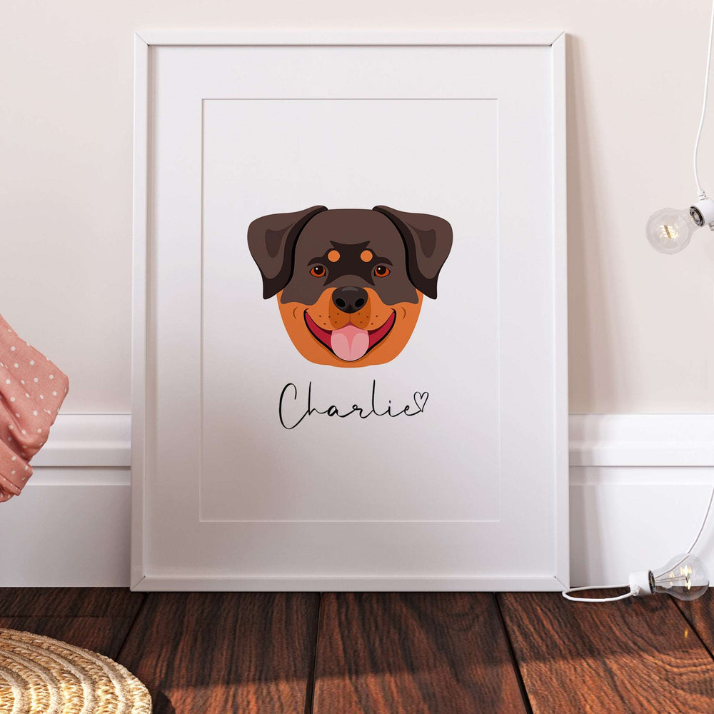 Personalised Rottweiler Dog Print