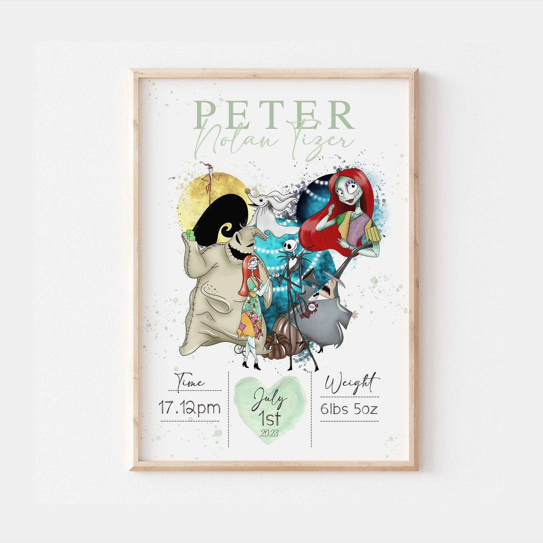 The Nightmare Before Christmas Personalised The Day You Were Born Print