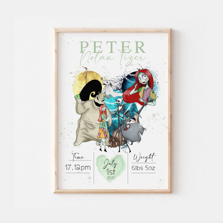 The Nightmare Before Christmas Personalised The Day You Were Born Print