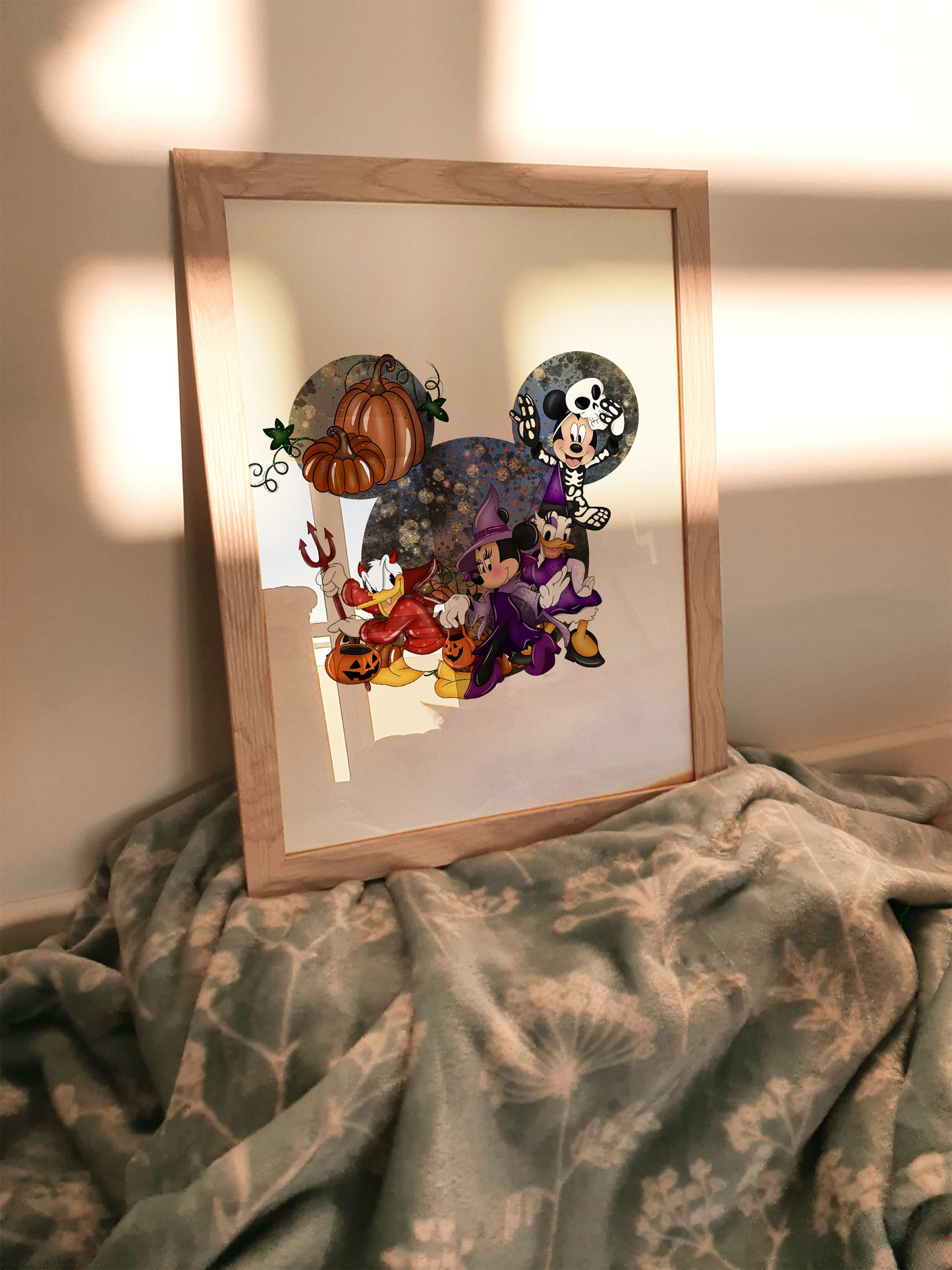 Mickey Minnie Head Halloween Disney Print