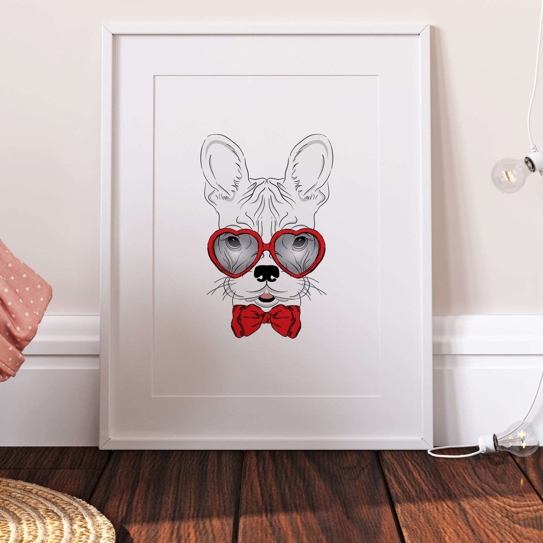 Funny French Bulldog Home Print