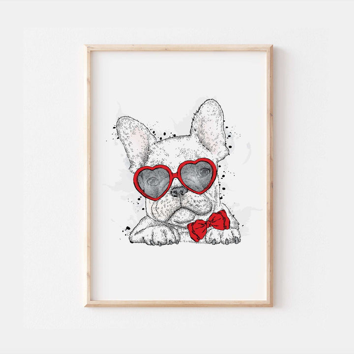 Funny French Bulldog Dotwork Home Print