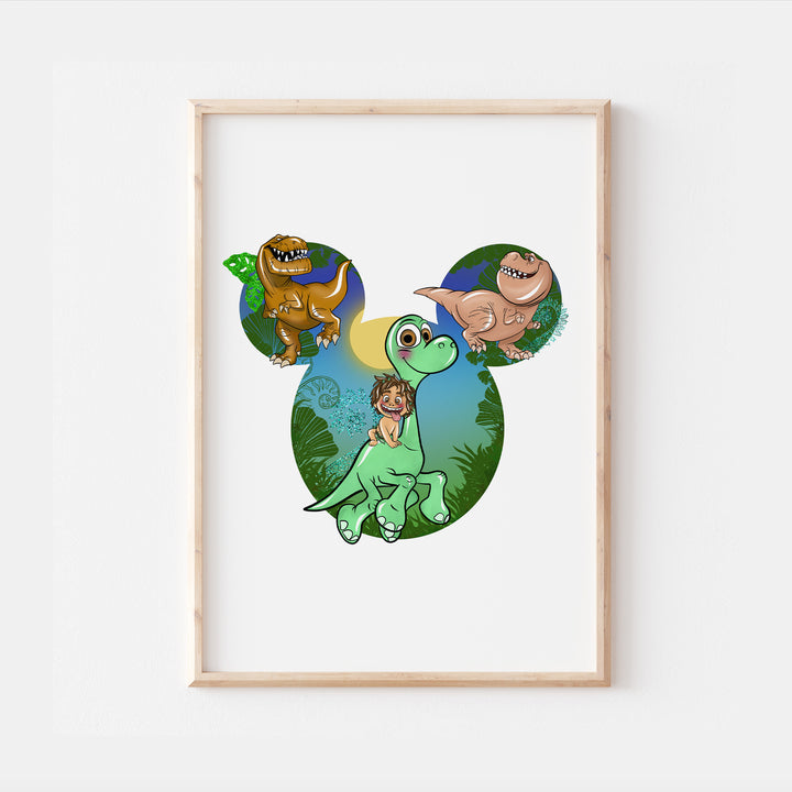 The Good Dinosaur Mickey Head Print