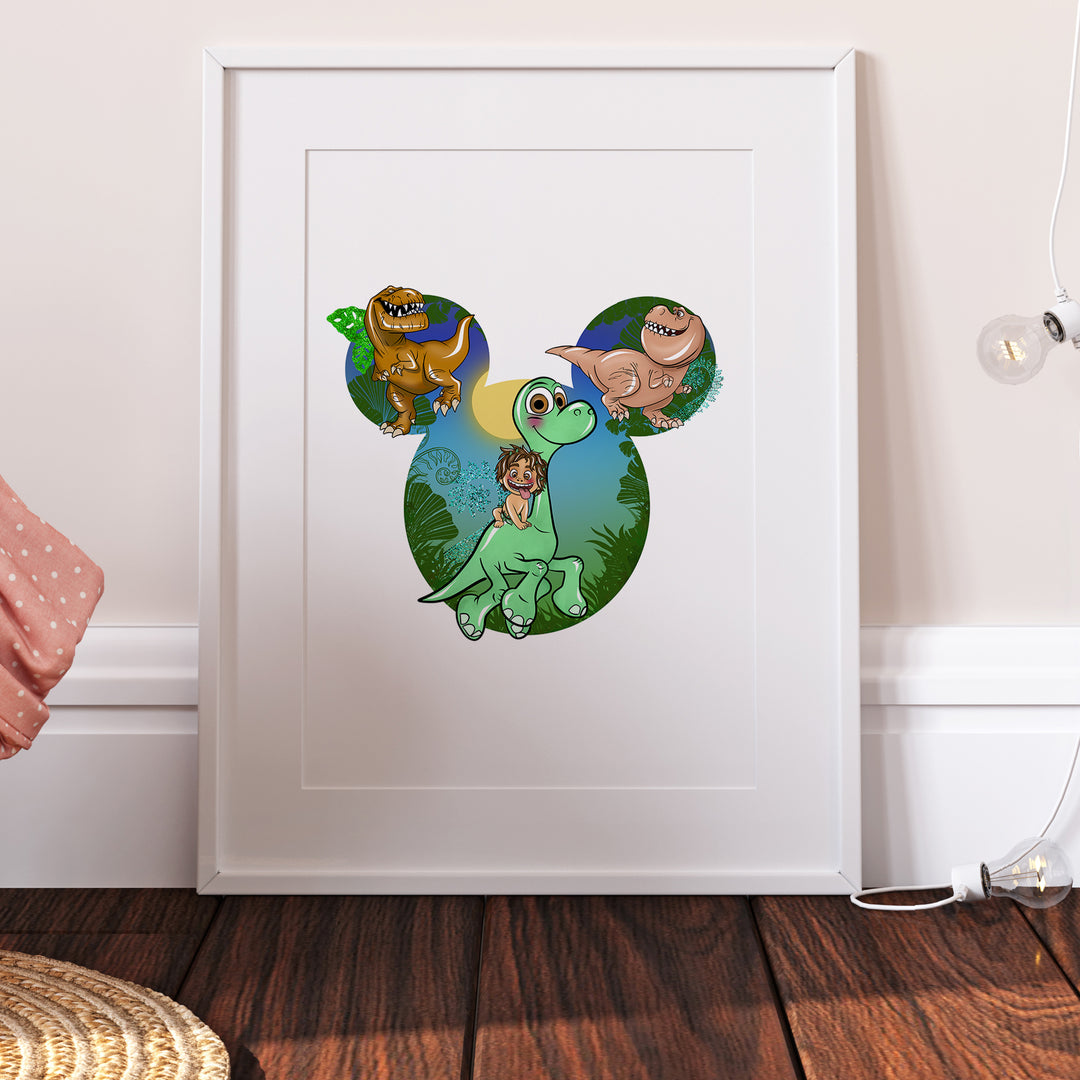 The Good Dinosaur Mickey Head Print