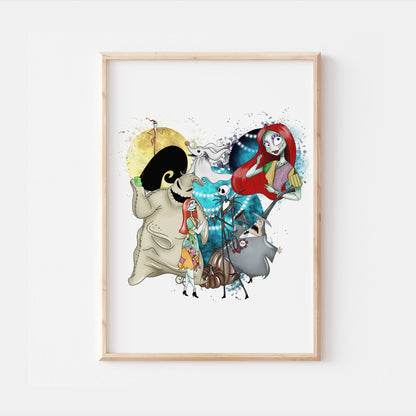 The Nightmare Before Christmas Mickey Head Print