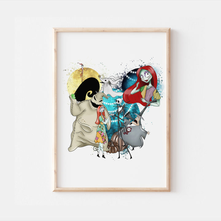 The Nightmare Before Christmas Mickey Head Print