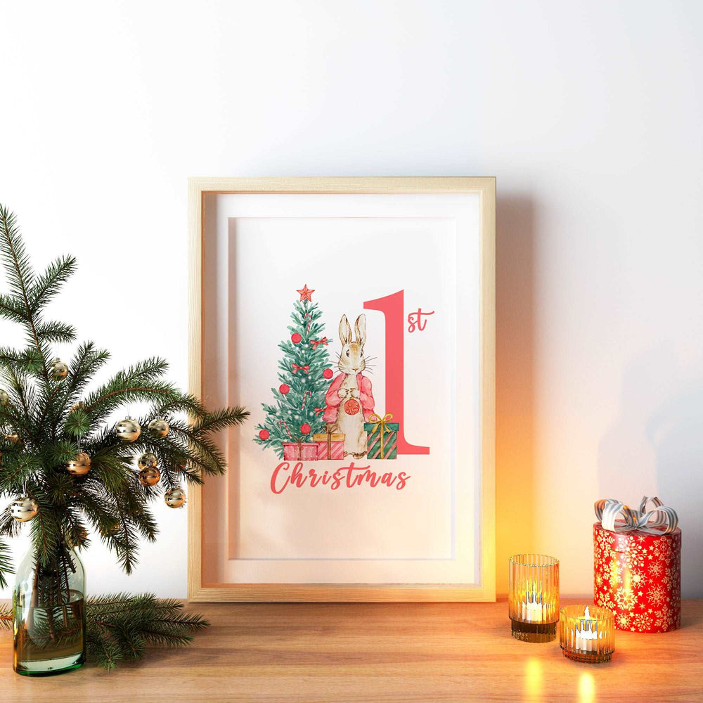 Flopsy Bunny Peter Rabbit First Christmas Home Print