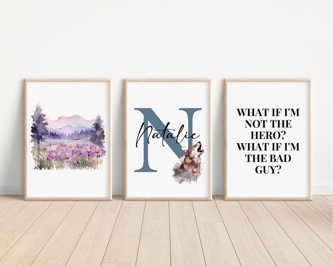 SET OF 3 Twilight Movie Personalised Prints