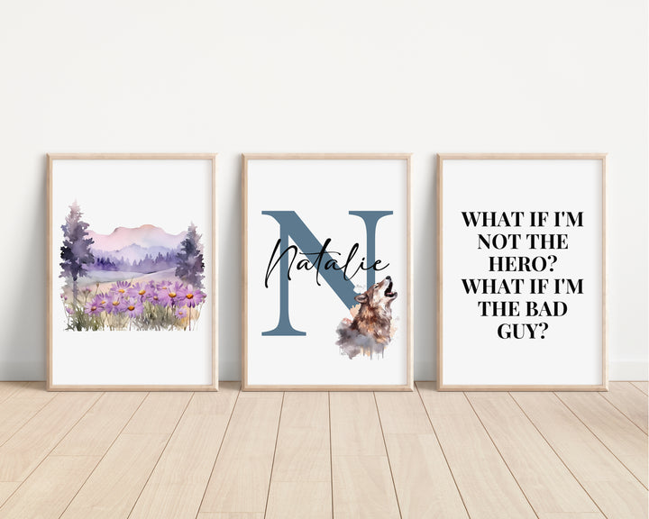 SET OF 3 Twilight Movie Personalised Prints