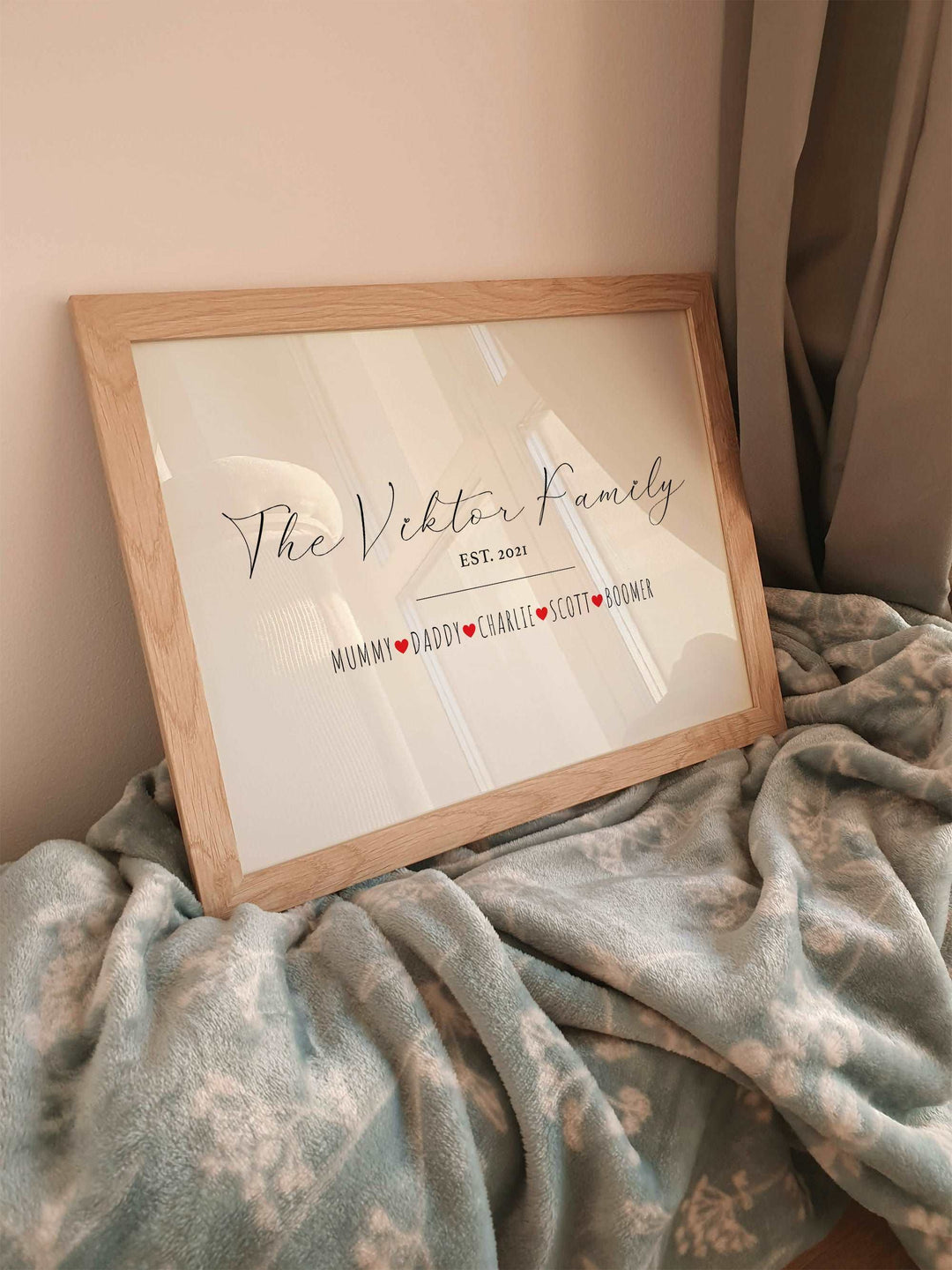 Personalised Our Family Heart Print