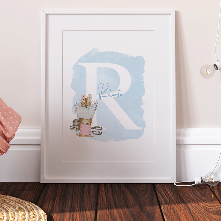 Personalised Tailor of Gloucester Beatrix Potter Wall Print