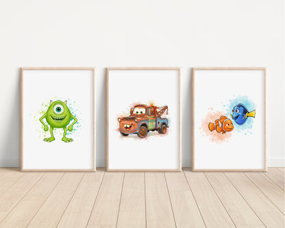Watercolour Pixar Disney Prints