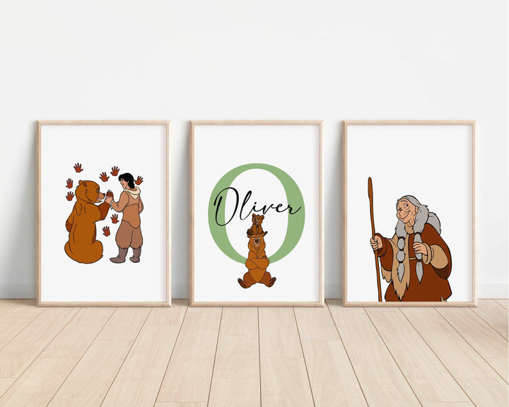 SET OF 3 Brother Bear Personalised Prints