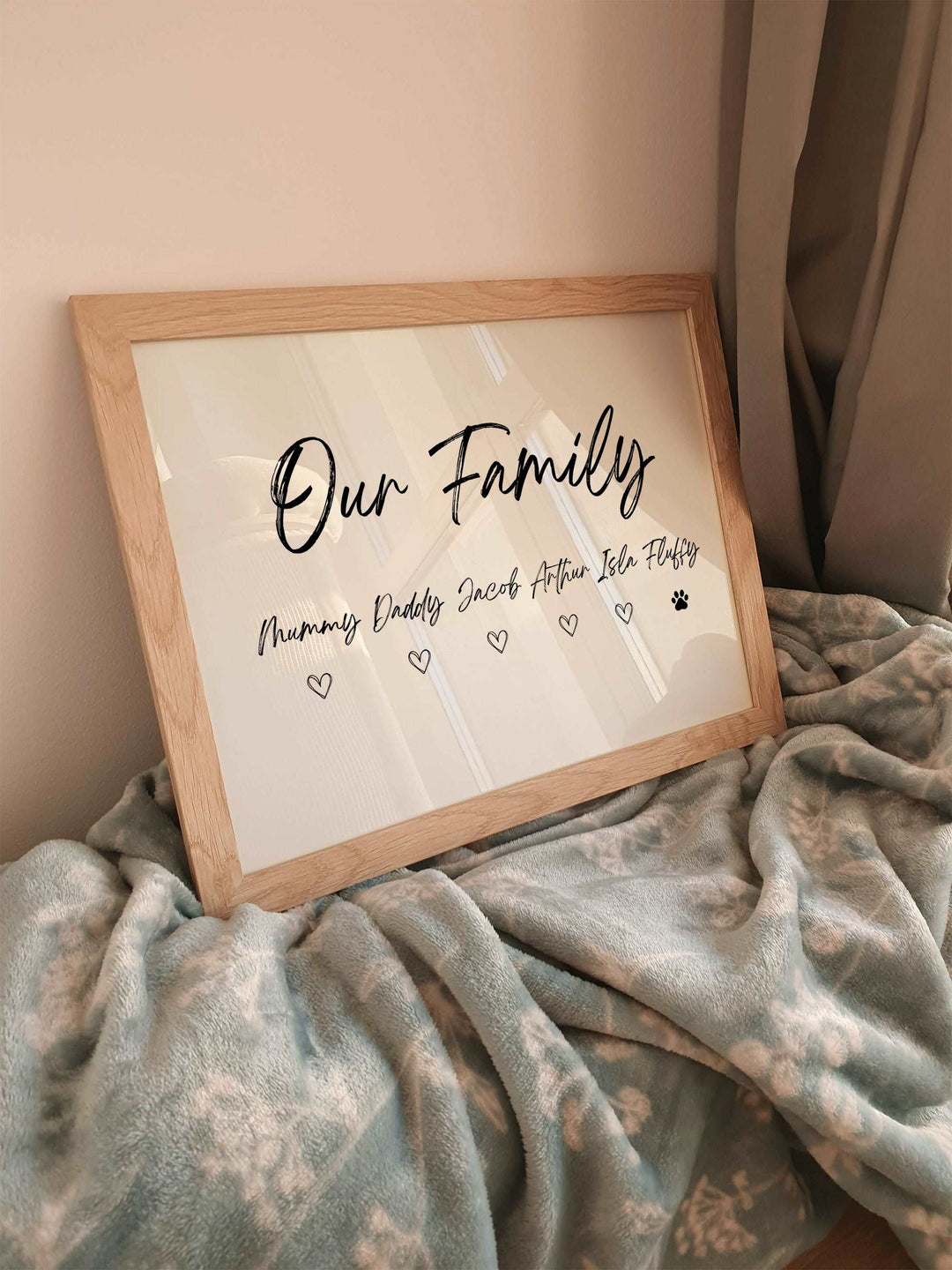 Personalised Our Family Heart Print