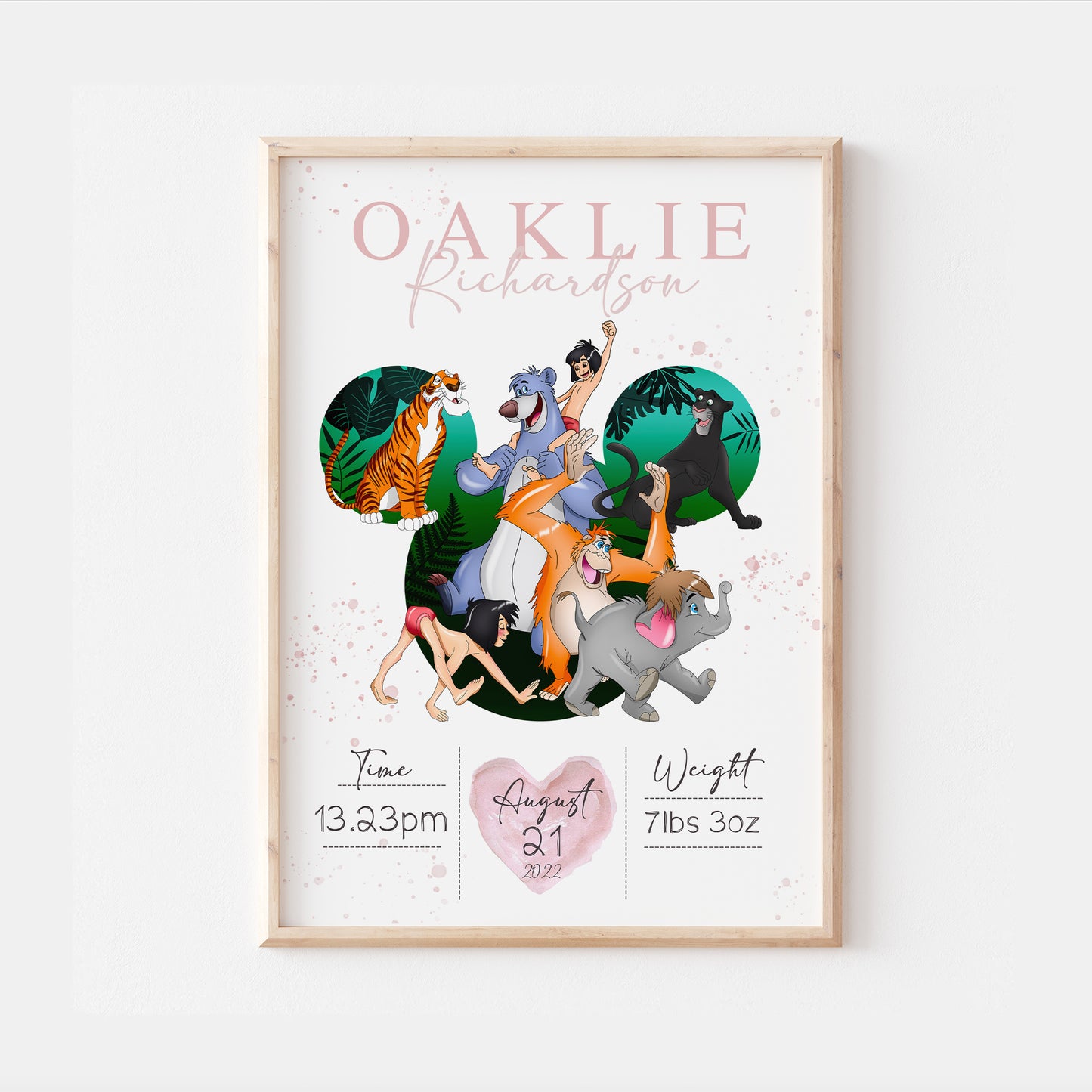 The Jungle Book Personalised The Day You Were Born Print