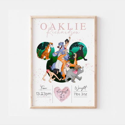 The Jungle Book Personalised The Day You Were Born Print
