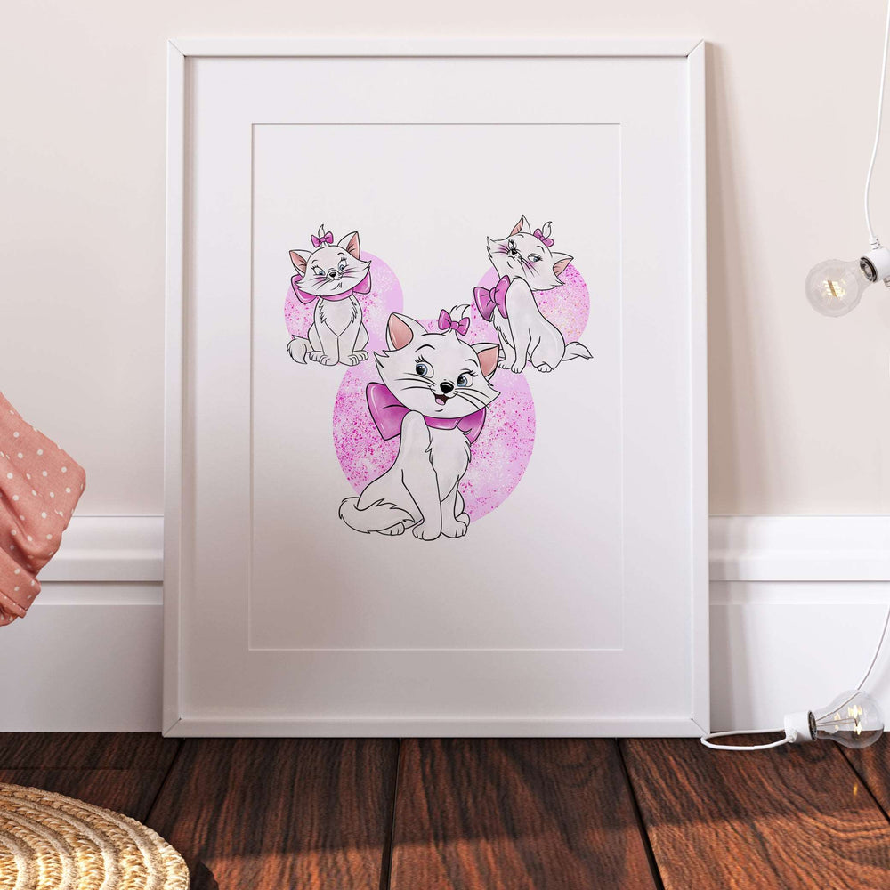 Marie Aristocats Disney Mickey Head Print