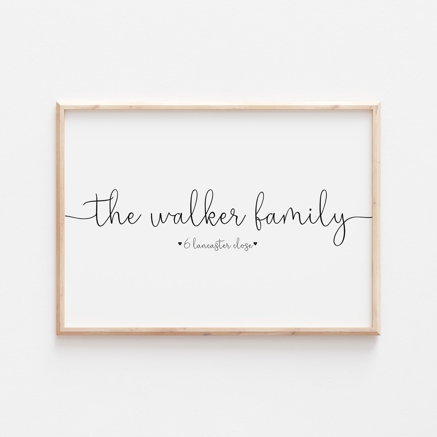 Personalised Our Family Surname Print