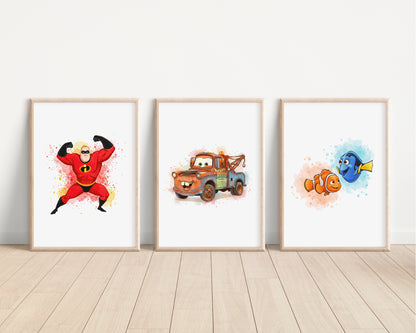Watercolour Pixar Disney Prints