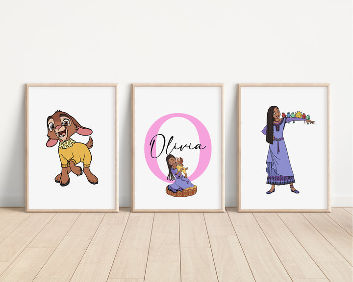 SET OF 3 WISH Disney Personalised Prints