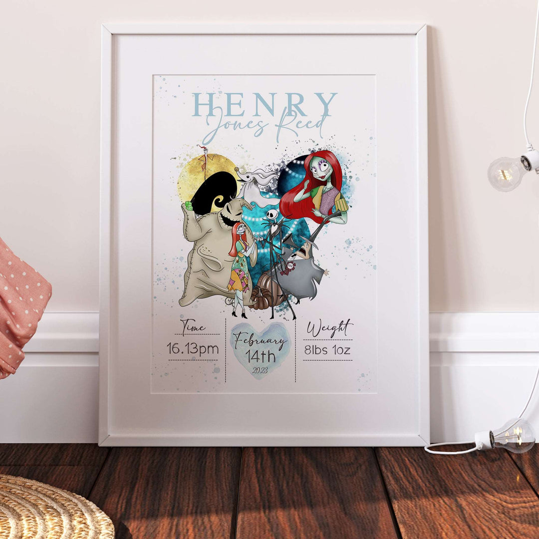 The Nightmare Before Christmas Personalised The Day You Were Born Print