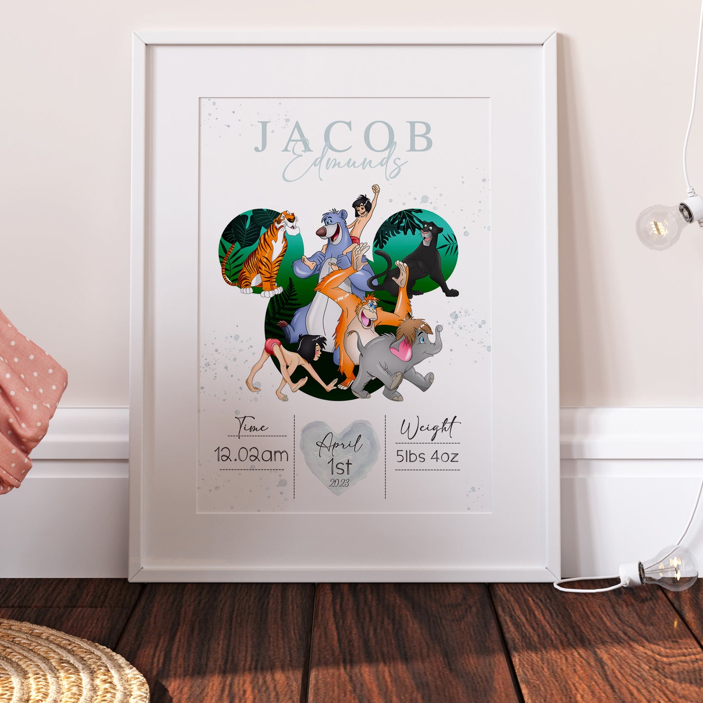 The Jungle Book Personalised The Day You Were Born Print