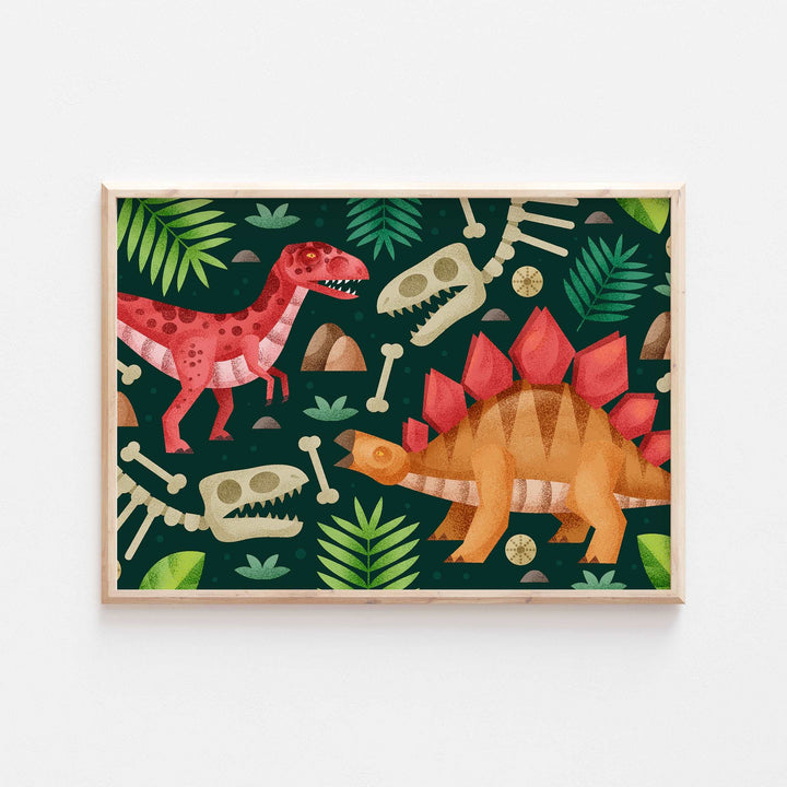 Jurassic Dinosaurs Kids Bedroom Print