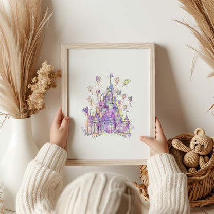 Watercolour Disneyland Castle Print