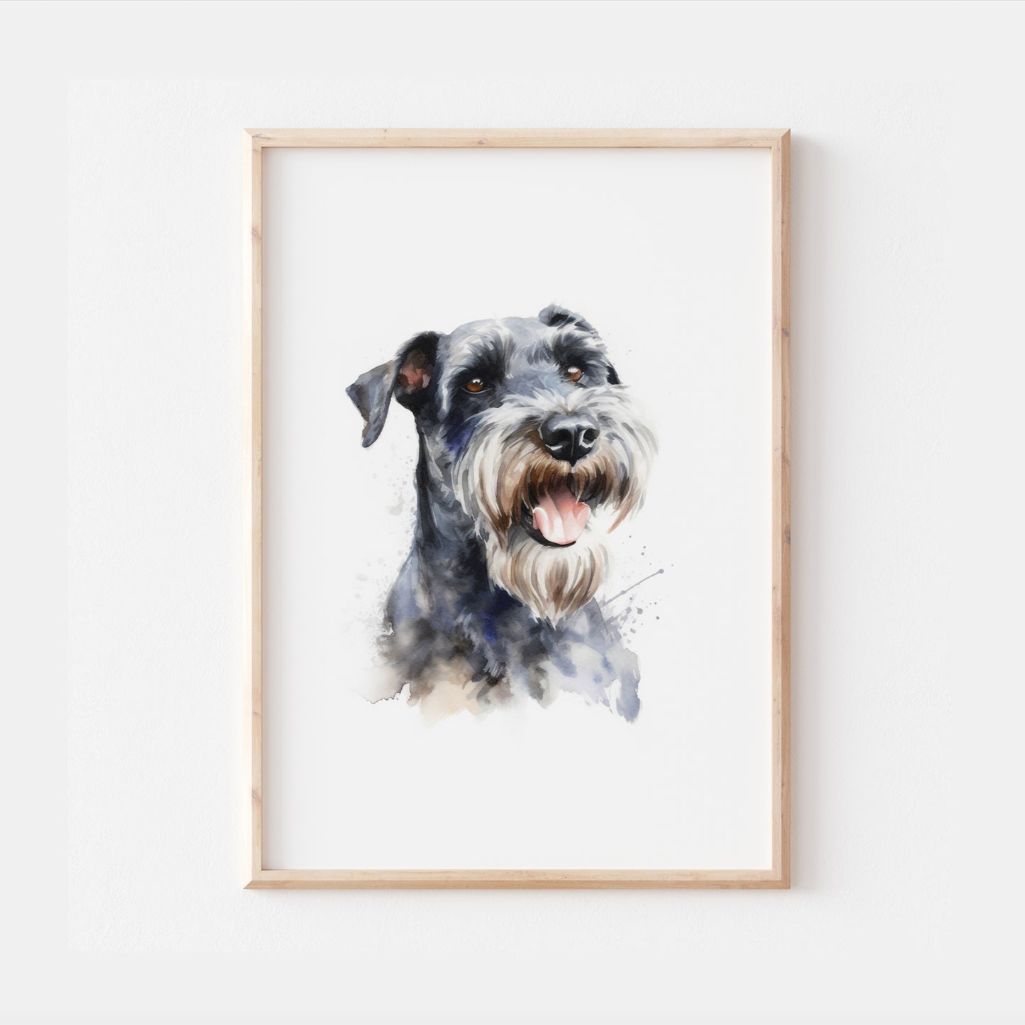 Schnauzer Dog Watercolour Art Print