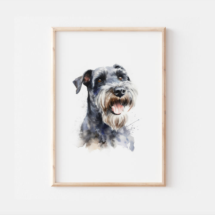 Schnauzer Dog Watercolour Art Print