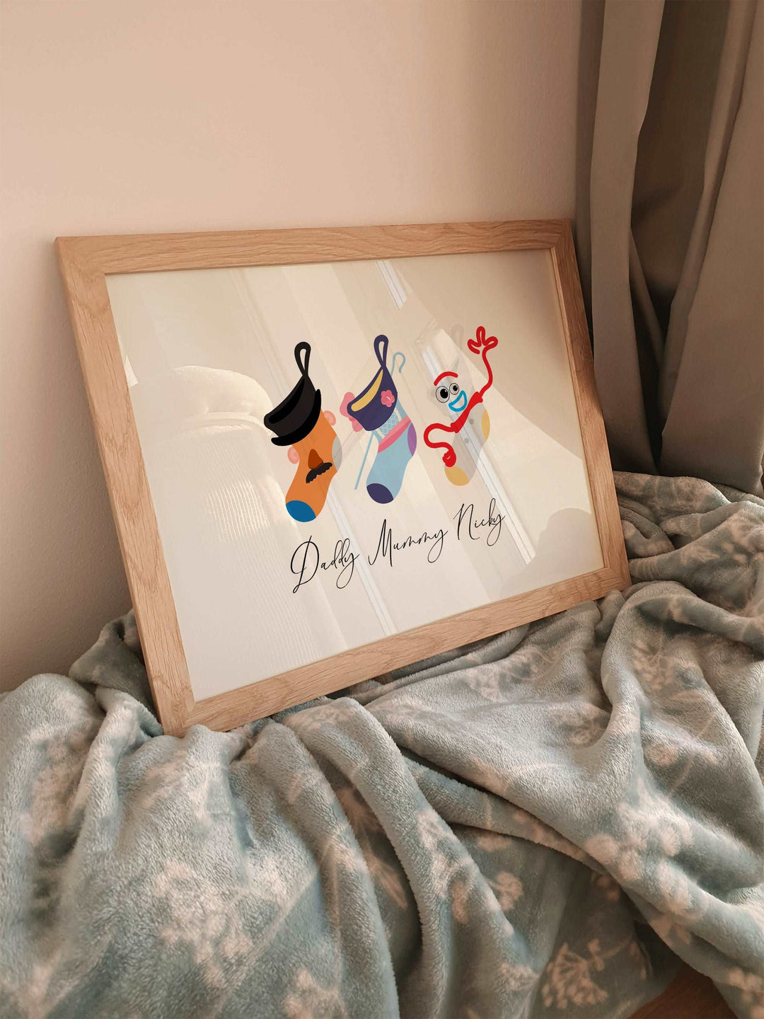 Our Family Christmas Stockings Personalised Print