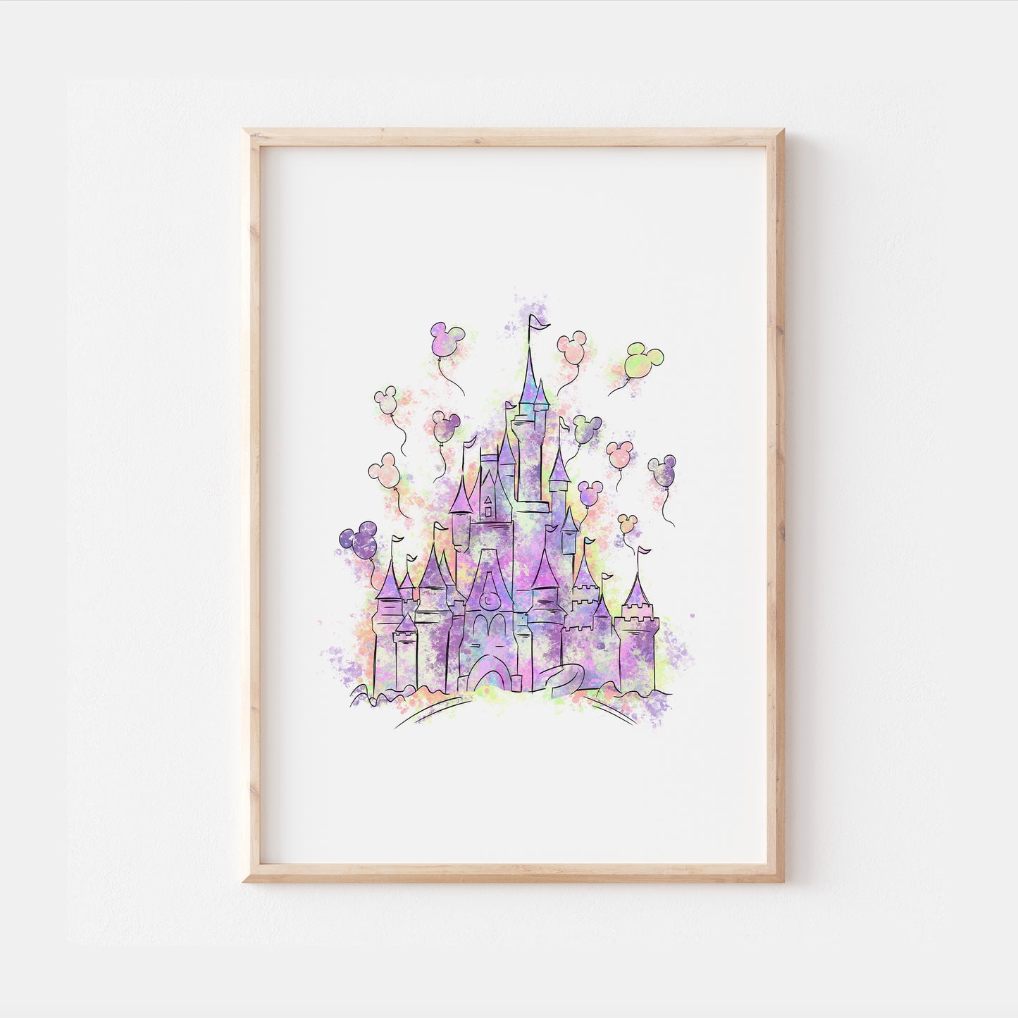 Watercolour Disneyland Castle Print